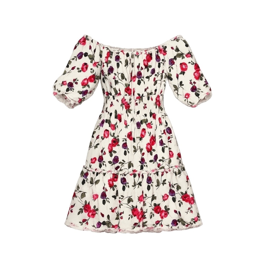 Abercrombie & Fitch Hardware Drama Puff Sleeve Mini Dress size Medium